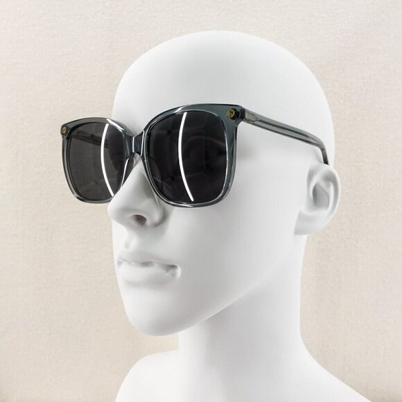 Gucci GG0022 Oversized Acetate Sunglasses Gray OS - Picture 11 of 16